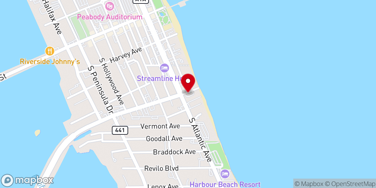 Map showing location of Worlds Most Famous Beach Daytona Beach