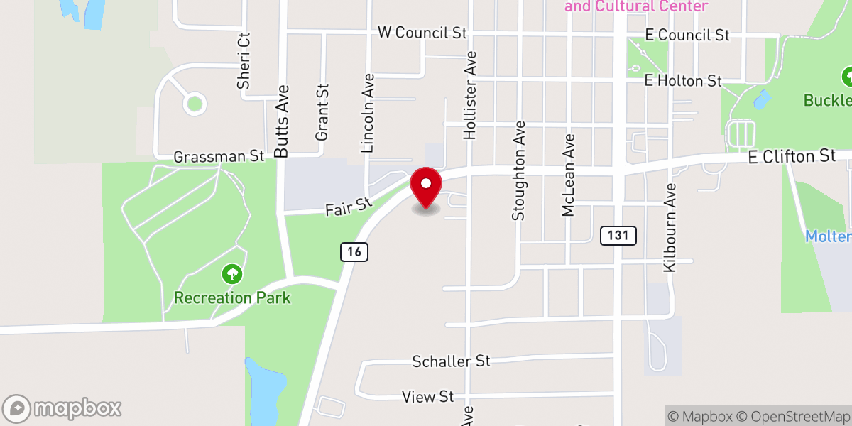 Map showing location of Tomah Baptist Academy