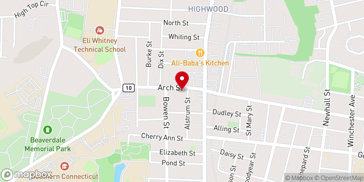 Map showing location of New Destiny Tabernacle Church
