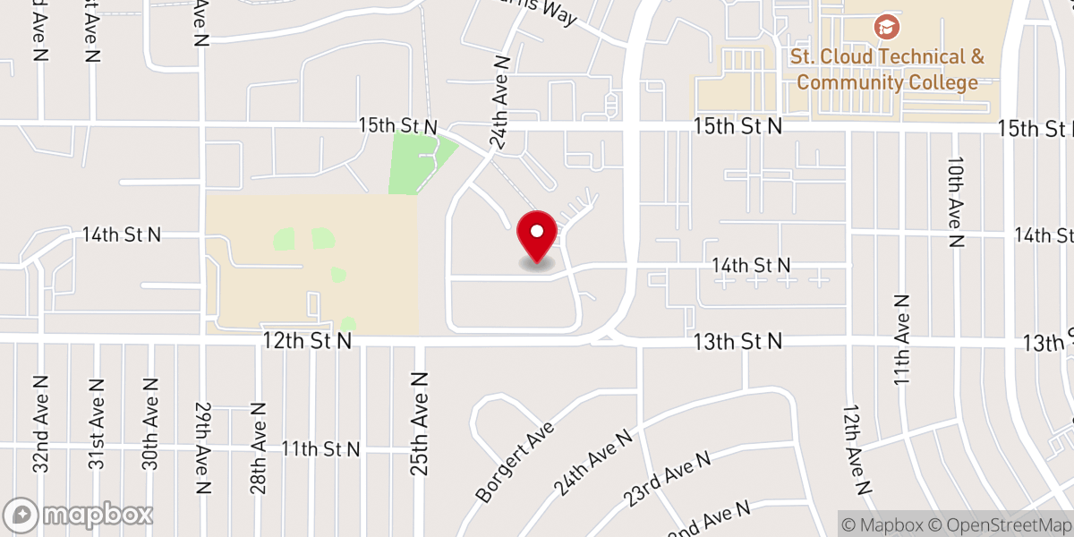 Map showing location of peace united church