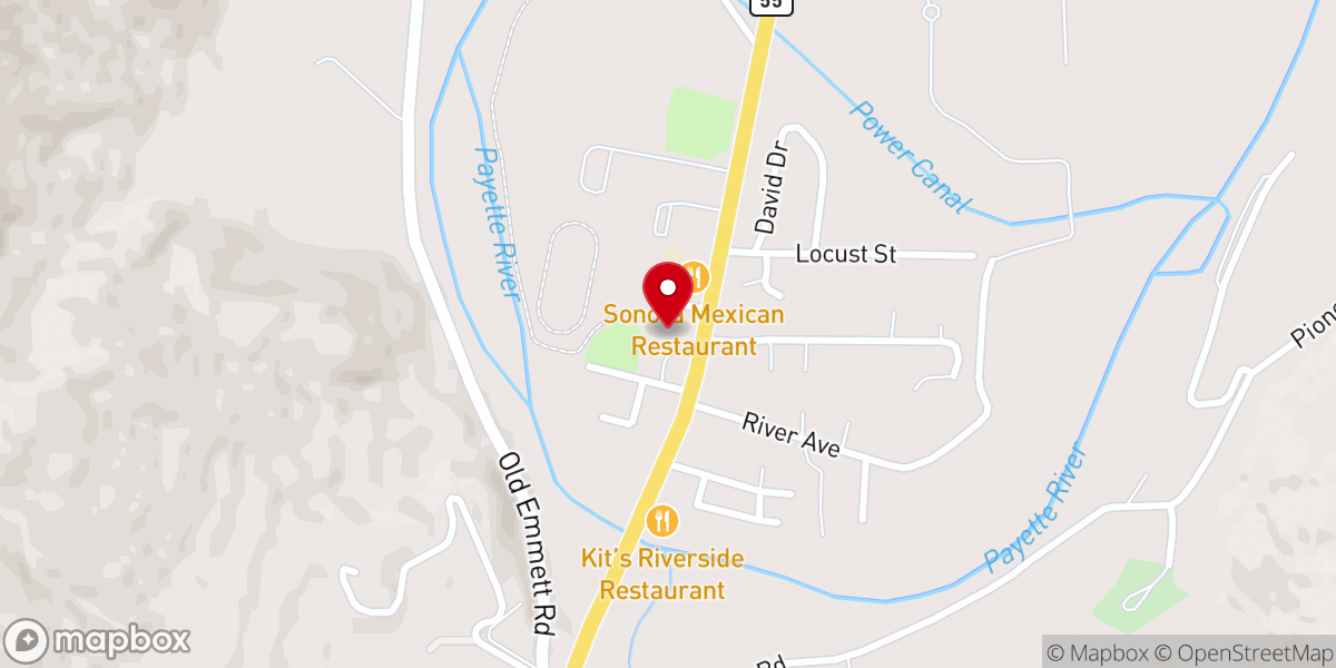 Map showing location of Rooted Bible Church