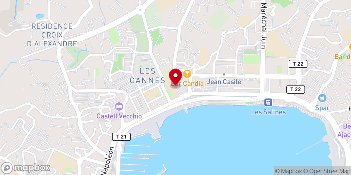 Map showing location of Église Saint Pierre Saint Paul Ajaccio