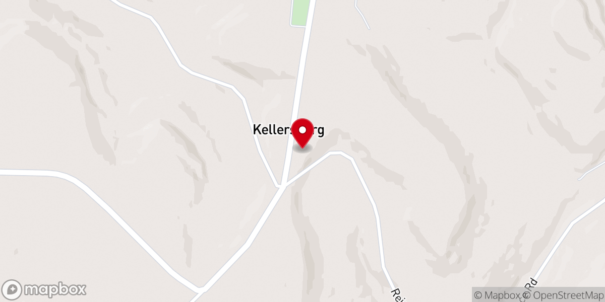 Map showing location of Kellersburg Evangelical Church