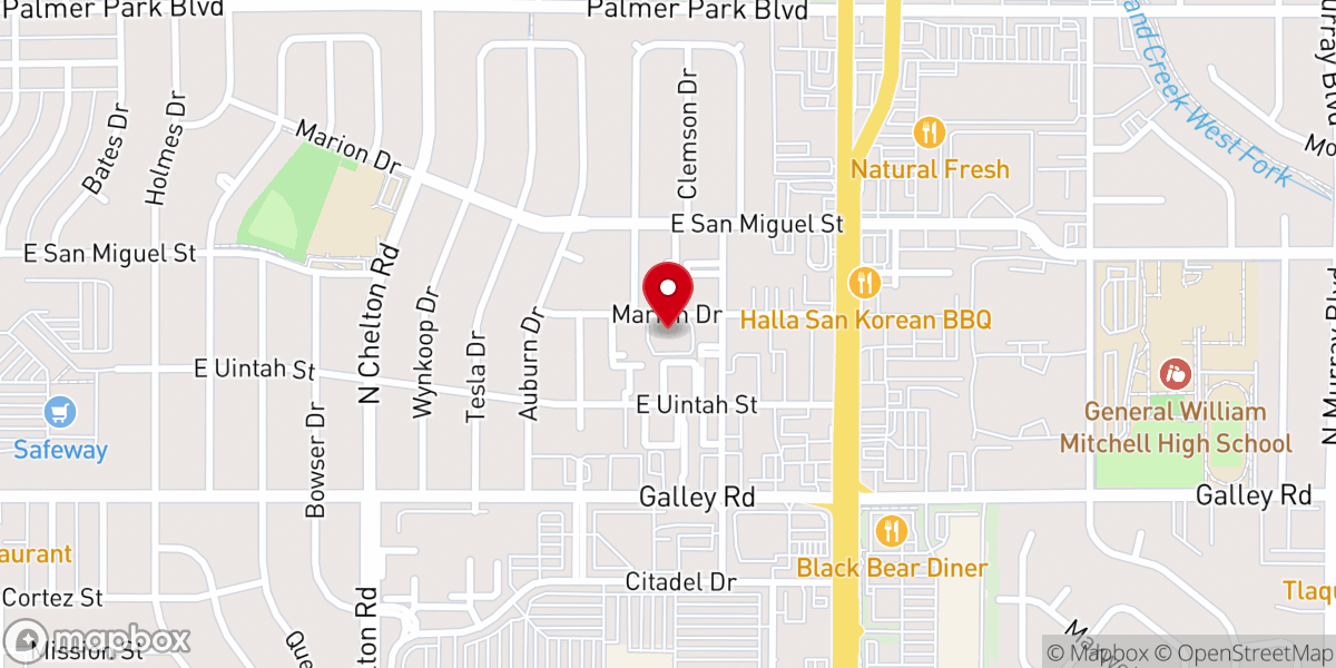 Map showing location of Payne Chapel AME Church