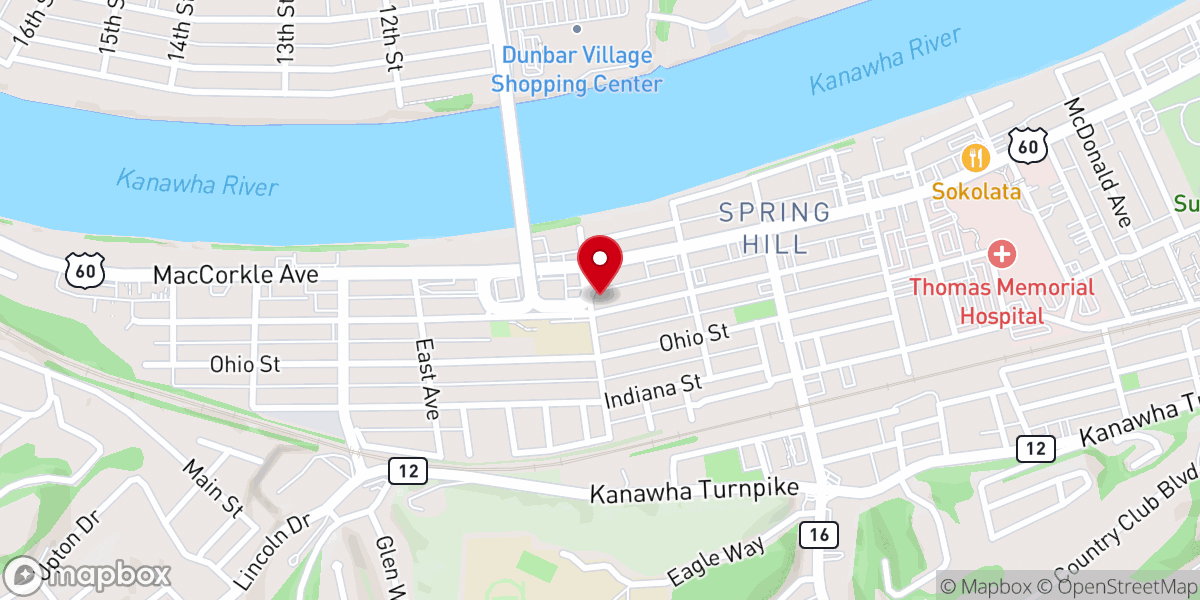 Map showing location of Bethel Baptist Church