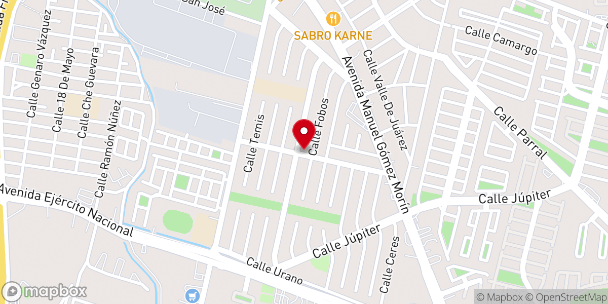 Map showing location of Parroquia de Nuestra Señora del Refugio