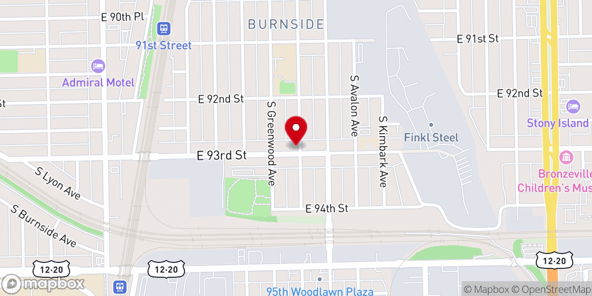 Map showing location of Tree of Life Missionary Baptist Church