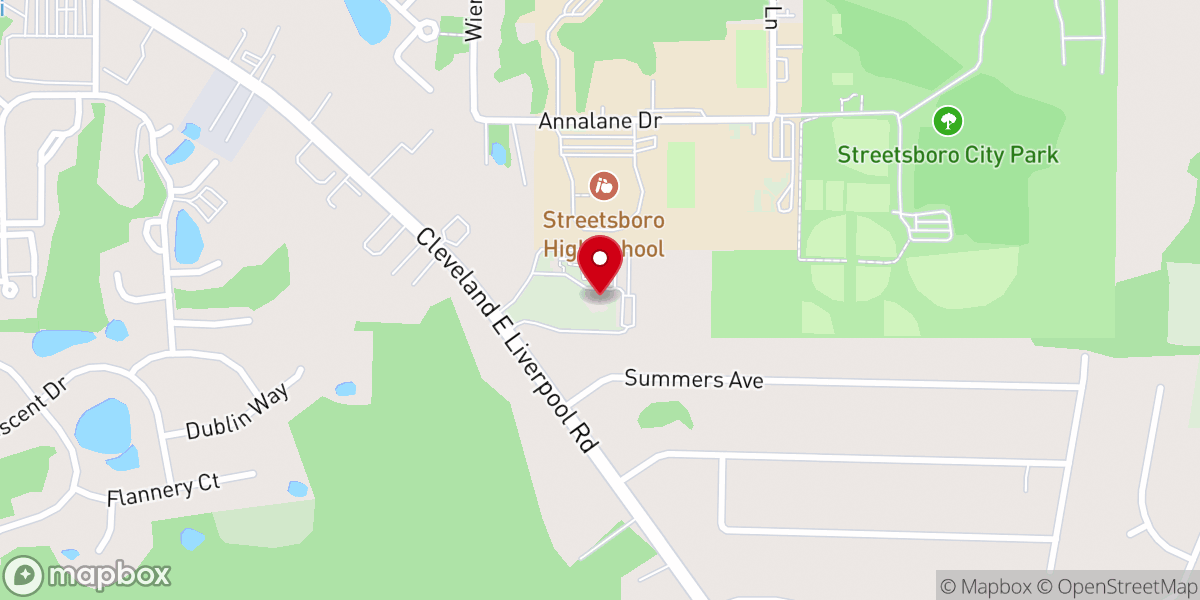 Map showing location of St Joan of Arc Streetsboro