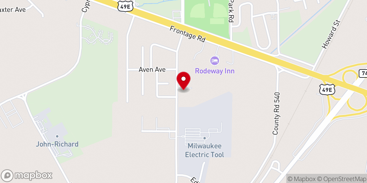 Map showing location of Church of Christ Sycamore St
