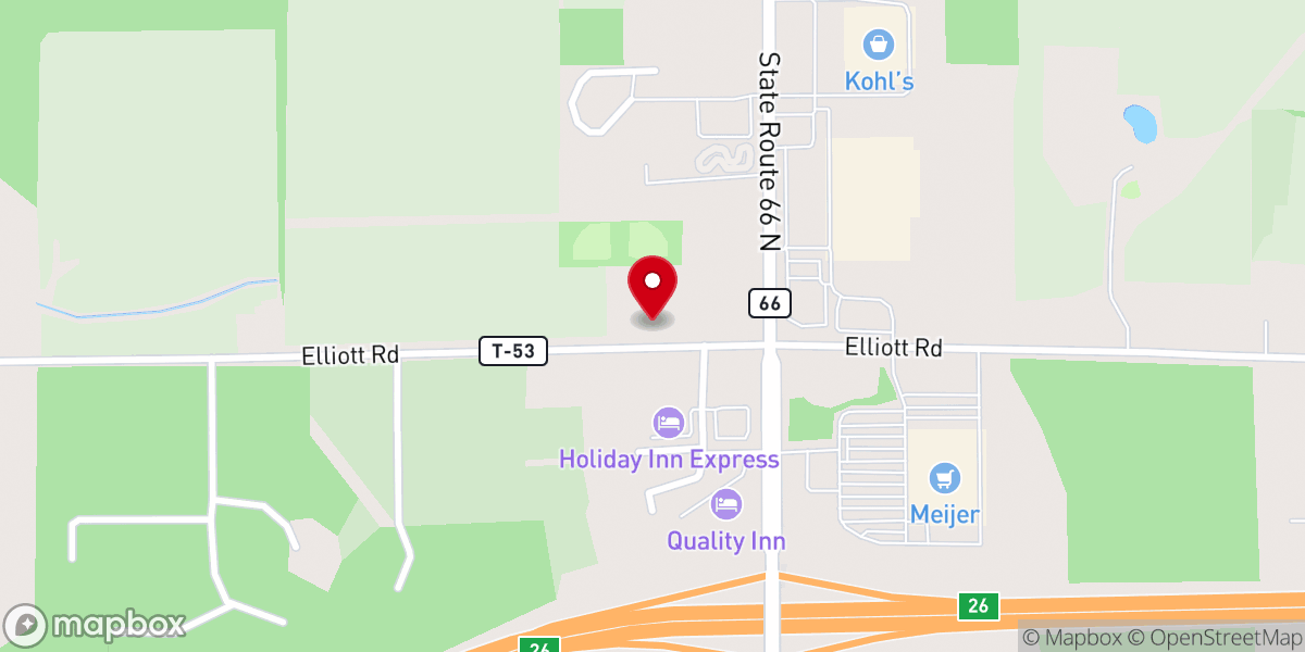 Map showing location of K of C Hall