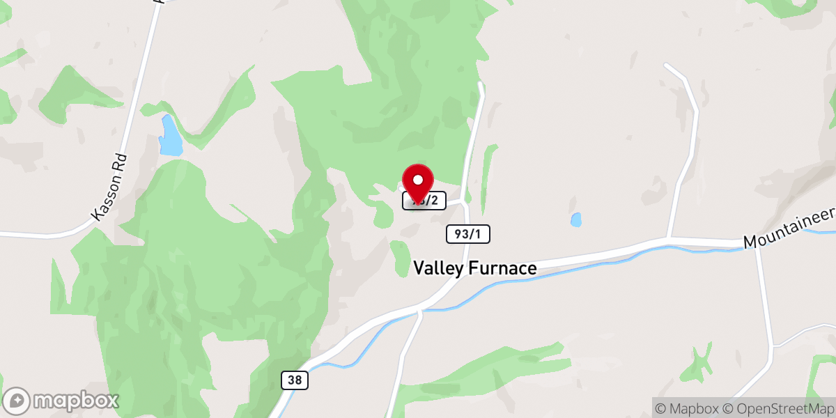 Map showing location of New Hope Valley Church