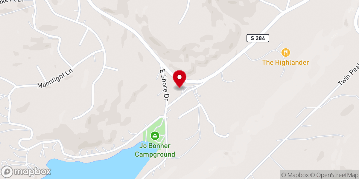 Map showing location of Our Lady of the Lake Catholic Church