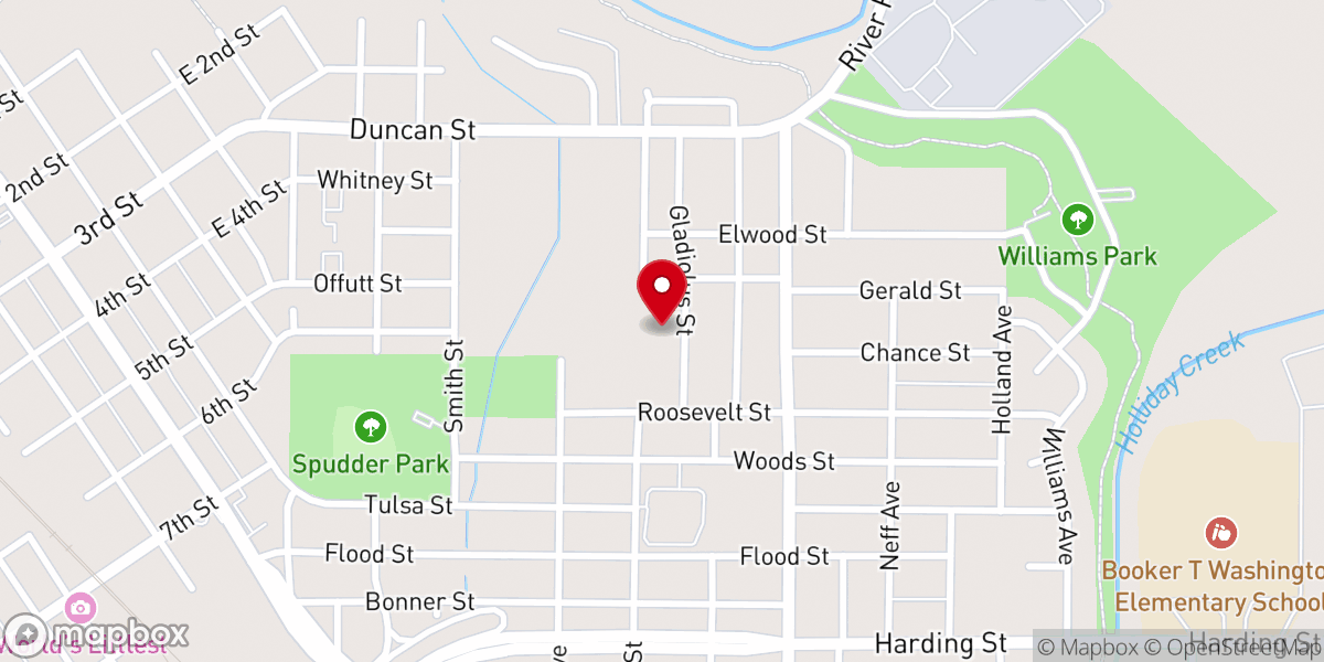 Map showing location of Church of the Living God, PGT