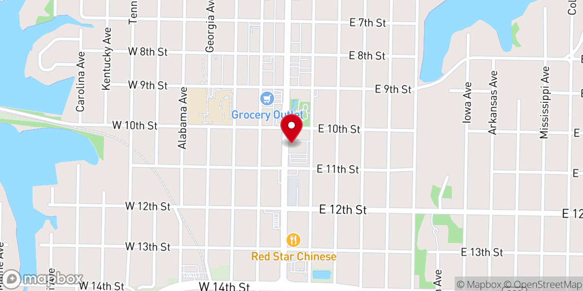 Map showing location of First Baptist Church Lynn Haven