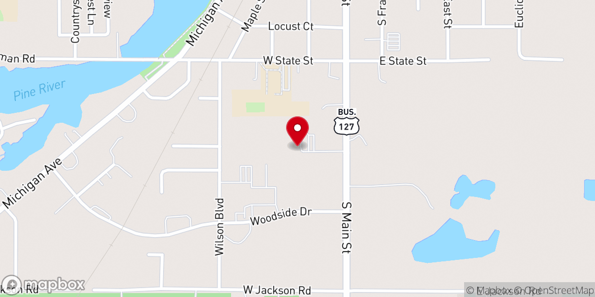 Map showing location of Resurrection Life Church