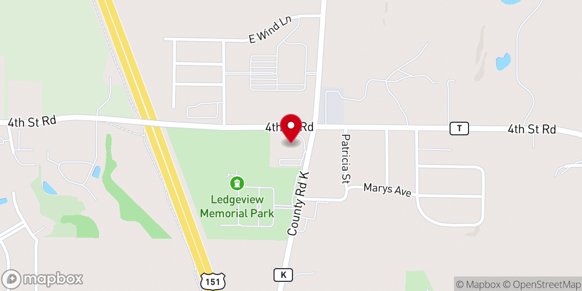 Map showing location of Grace Christian Church