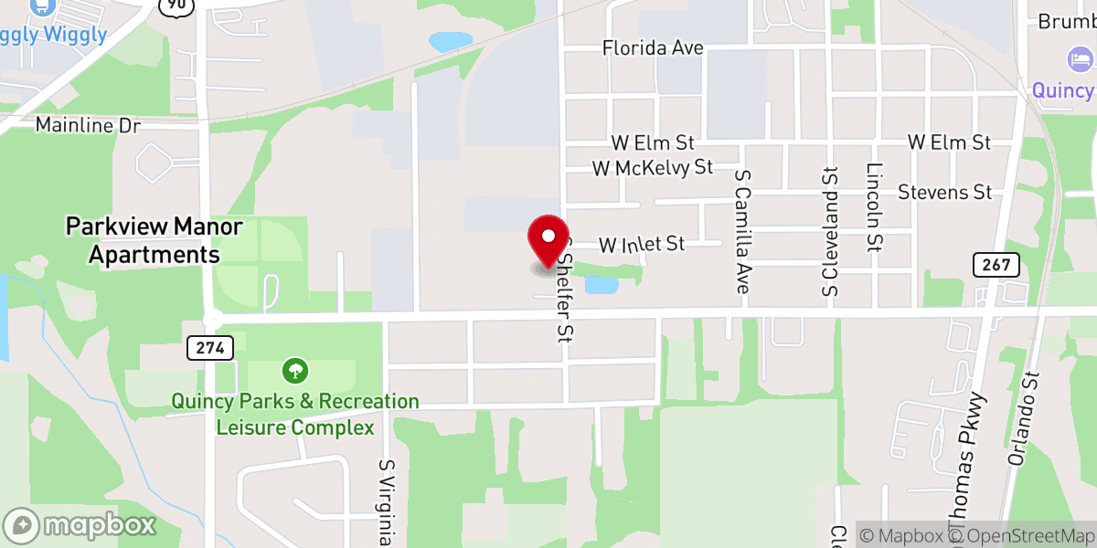 Map showing location of Life Ministries of Quincy
