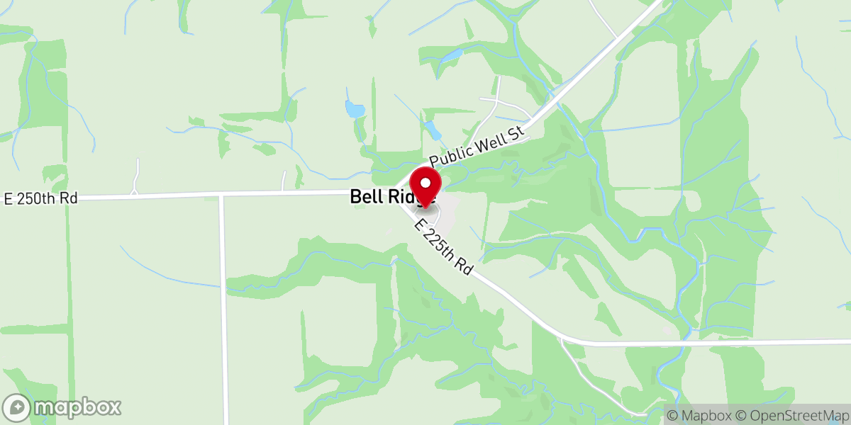 Map showing location of Bell Ridge Christian Church