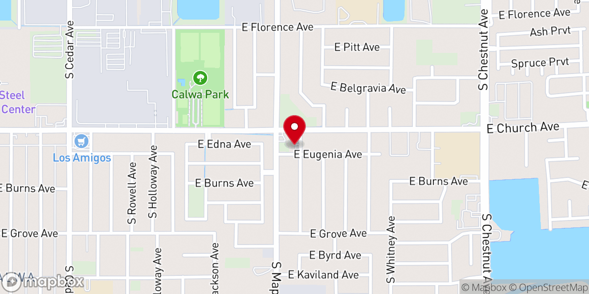 Map showing location of East Side Church of God