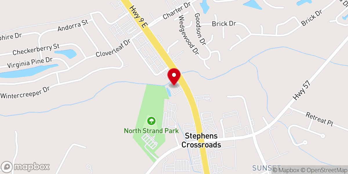 Map showing location of Waterbrook Community Church
