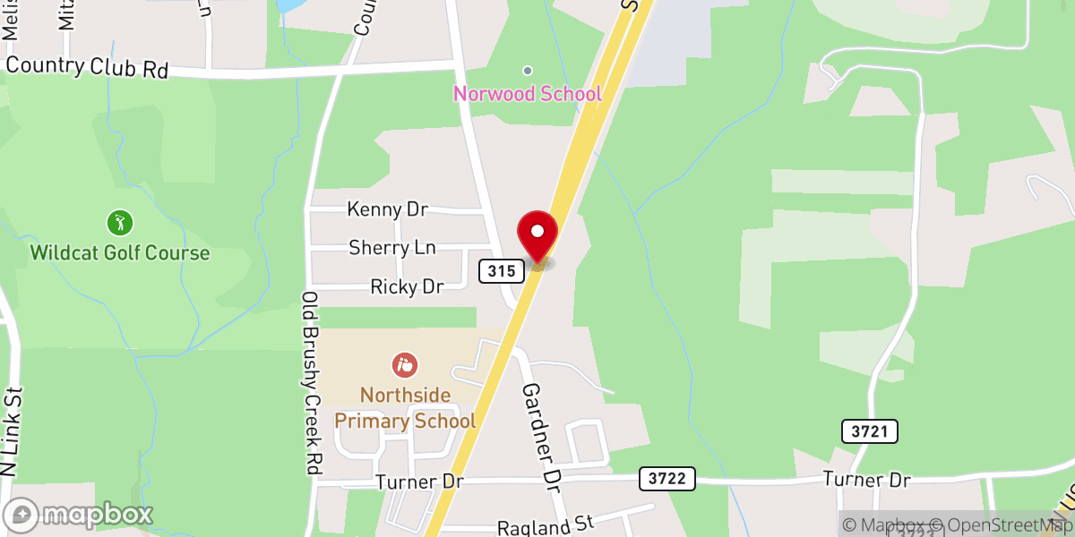 Map showing location of Church of Glad Tidings