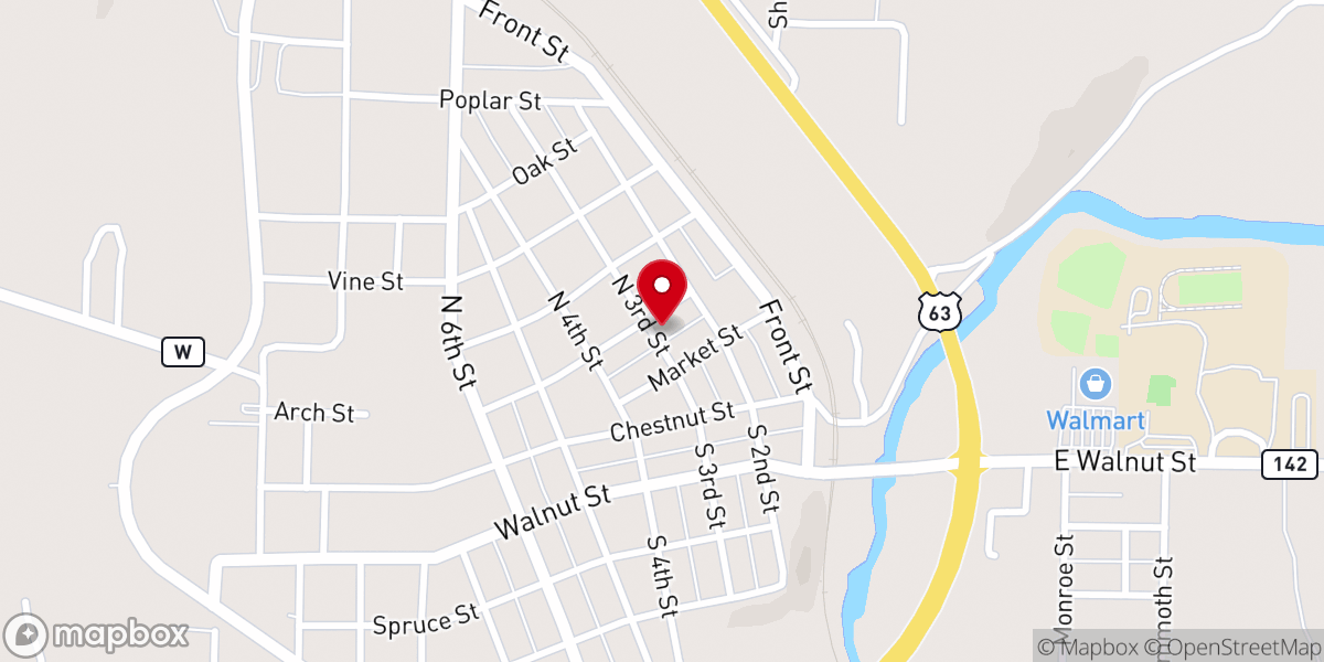 Map showing location of United Pentecostal Church