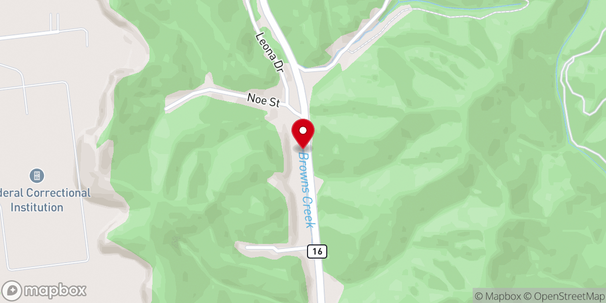 Map showing location of North Welch First Church of God