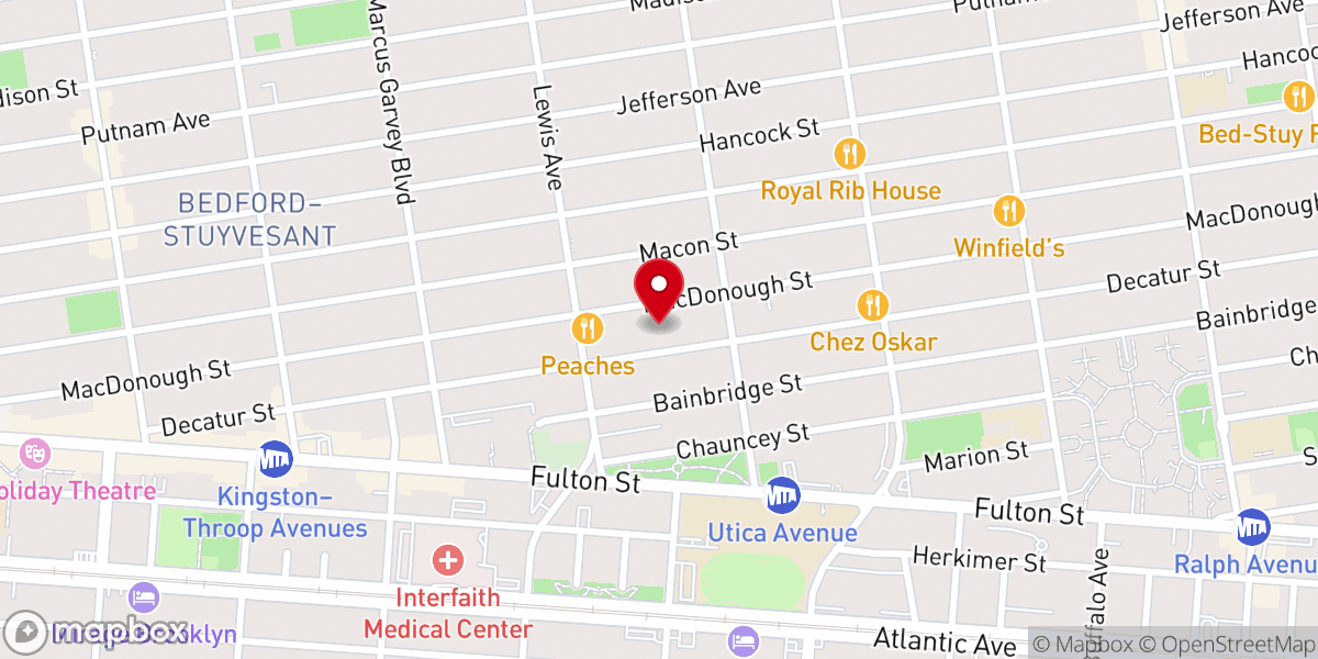 Map showing location of St. Philip's Episcopal/Anglican Church