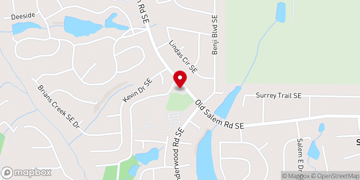 Map showing location of Peeks Chapel