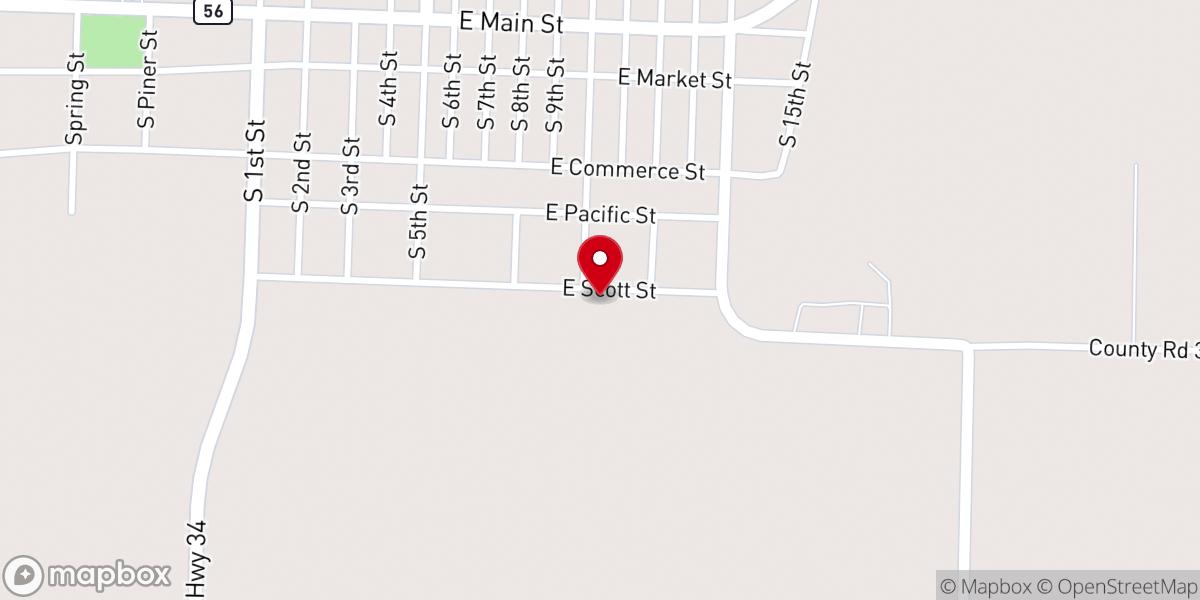 Map showing location of St James Baptist Church
