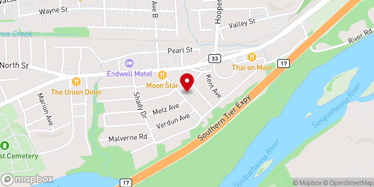 Map showing location of Triumphant Life Church
