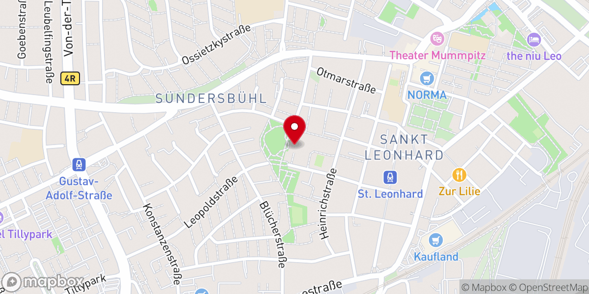 Map showing location of St. Bonifaz