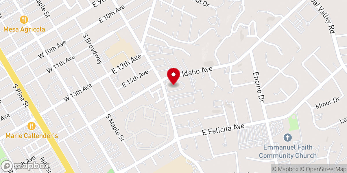 Map showing location of Westminster Presbyterian Church