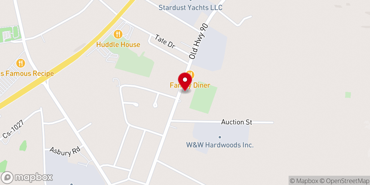 Map showing location of Deacon Brad Keyser's House