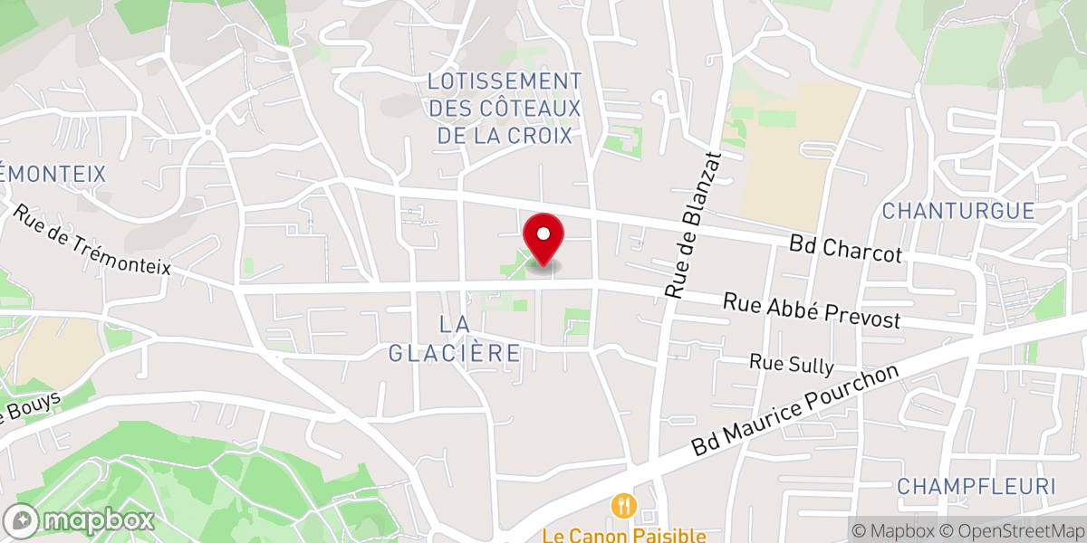 Map showing location of Paroisse St-Anne de Montjuzet