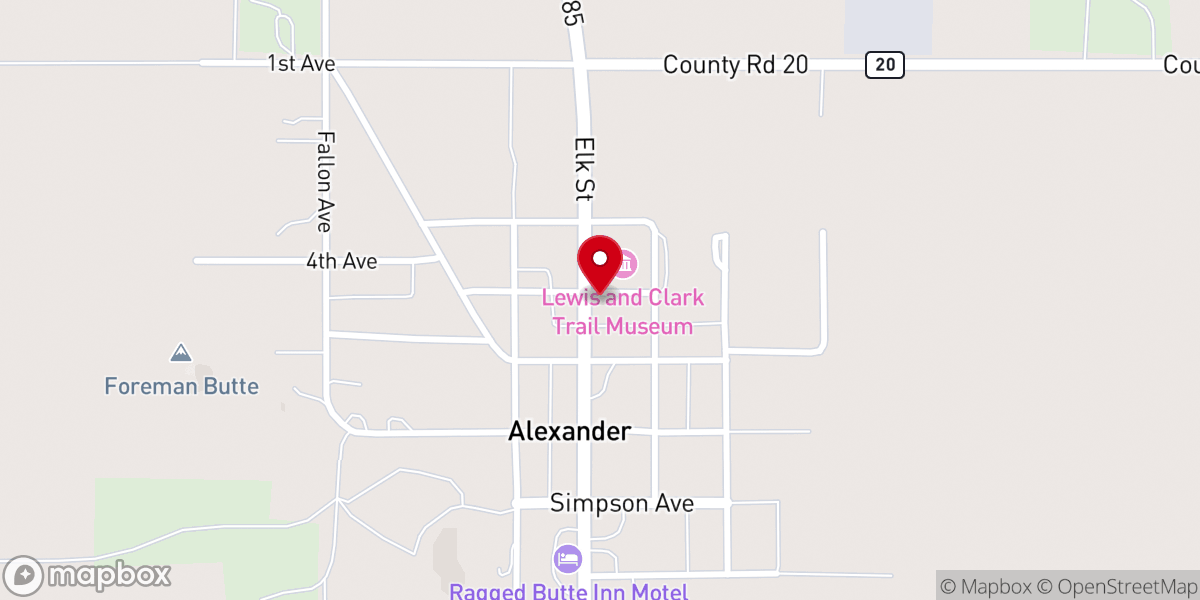 Map showing location of Alexander Church of the Nazarene