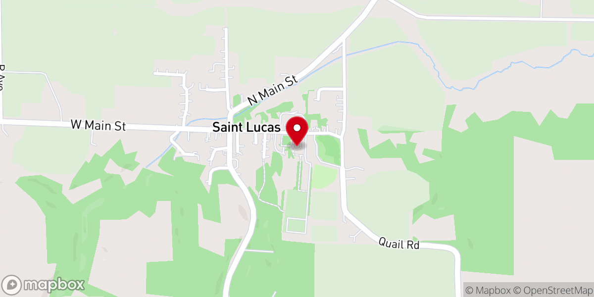 Map showing location of Saint Luke Catholic Church, Saint Lucas