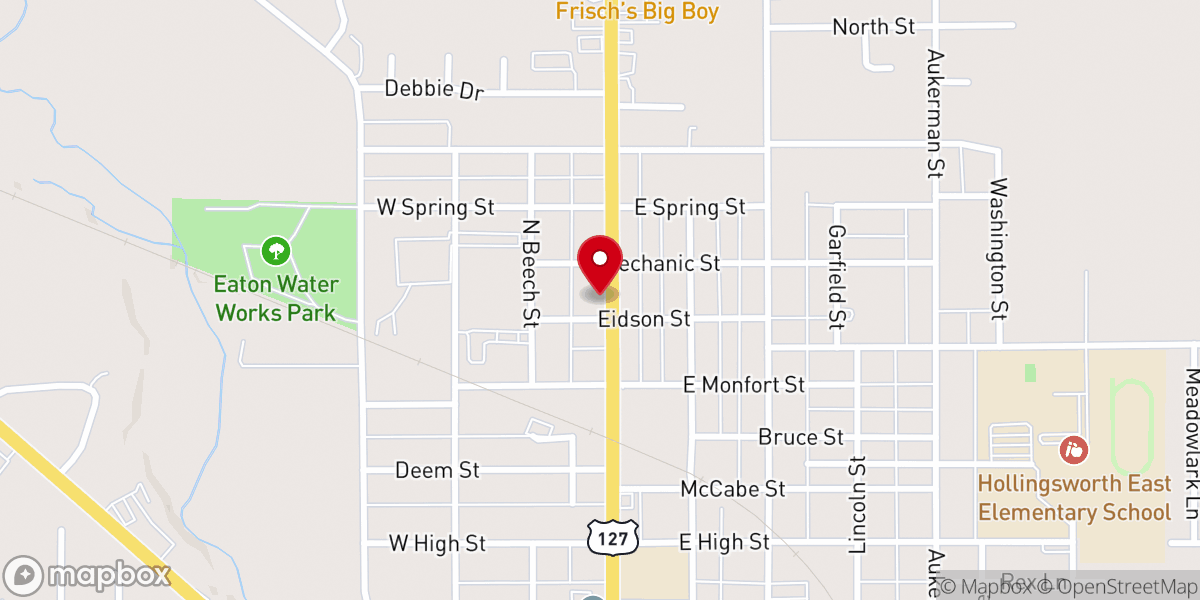 Map showing location of First Church of God