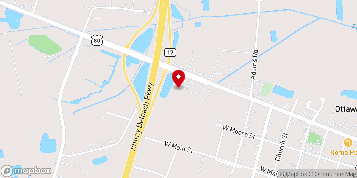 Map showing location of Bloomingdale Community Church