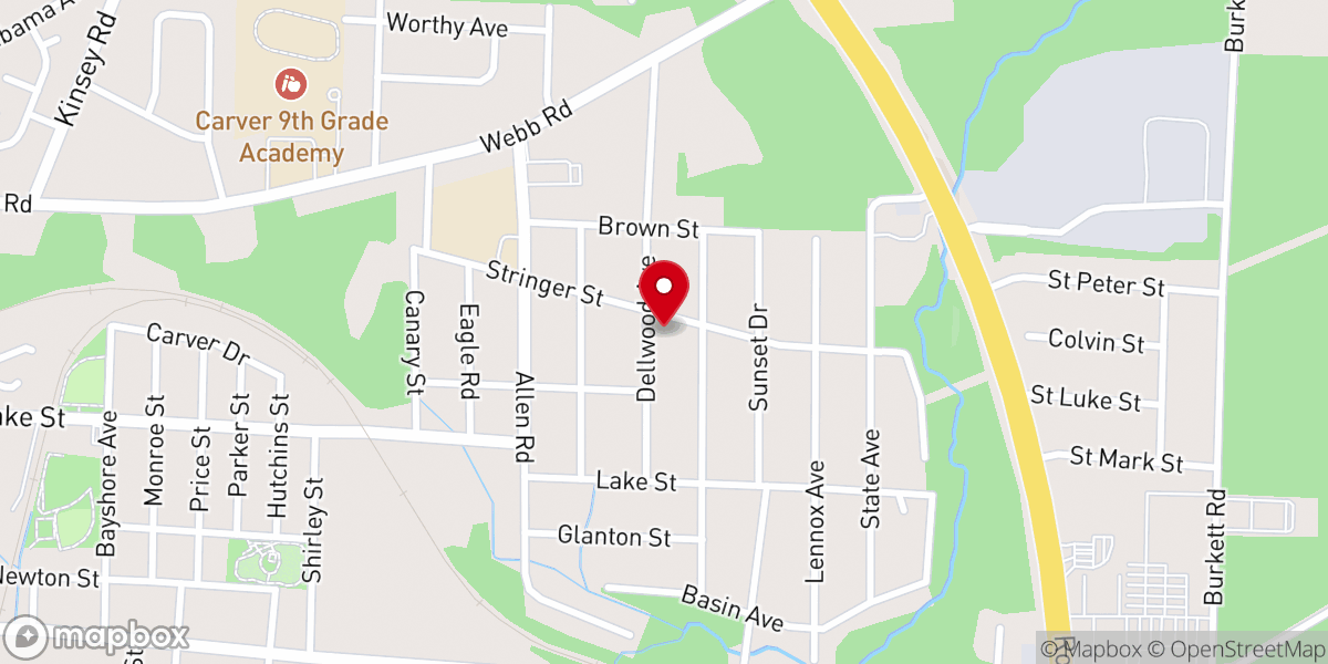 Map showing location of Hines Chapel AME Church