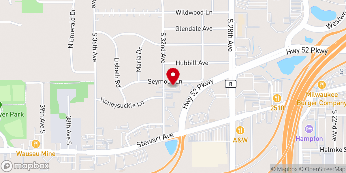 Map showing location of North WI District of The Lutheran Church-Missouri Synod