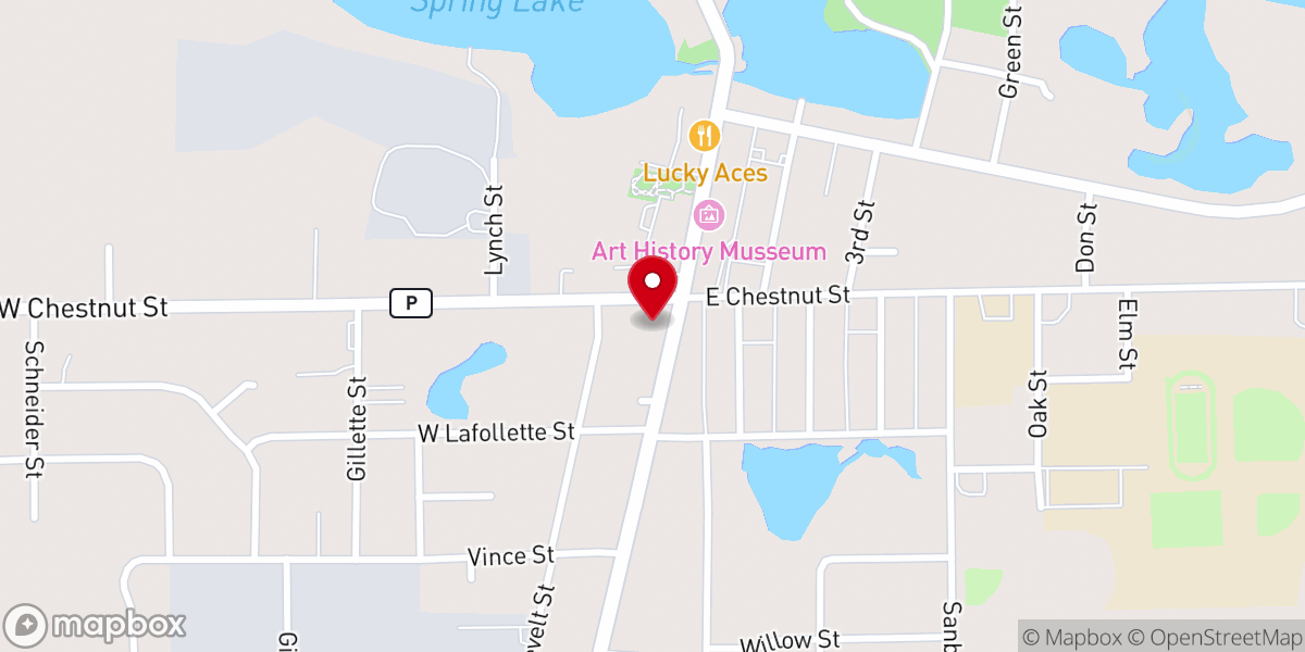 Map showing location of First Presbyterian Church