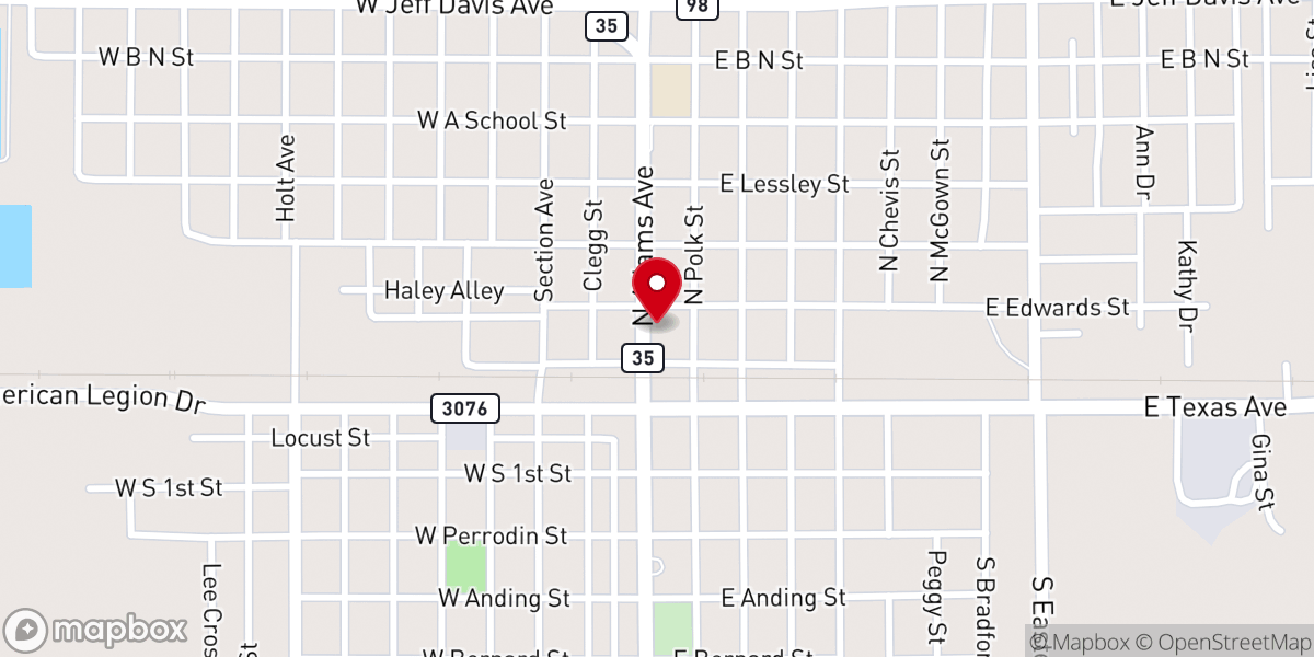 Map showing location of Rayne Acadian-Tribune