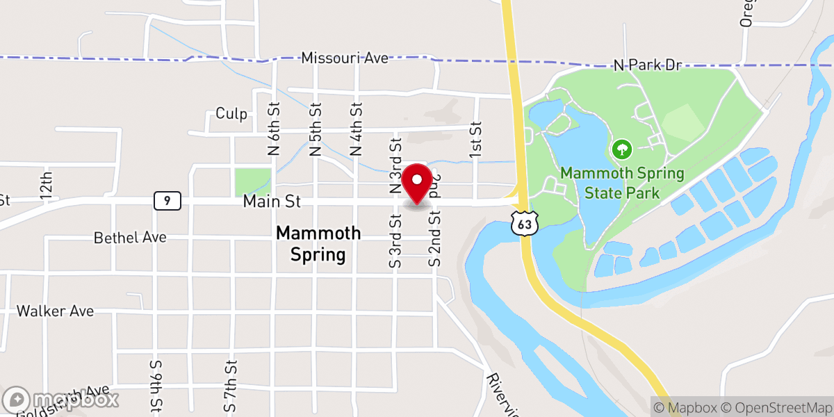 Map showing location of Southern Magnolia