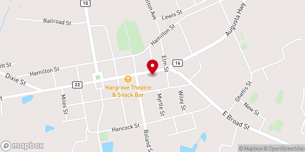 Map showing location of Harvesters Baptist Church