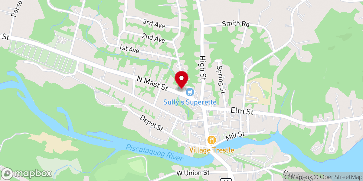 Map showing location of Granite State Christadelphian Hall