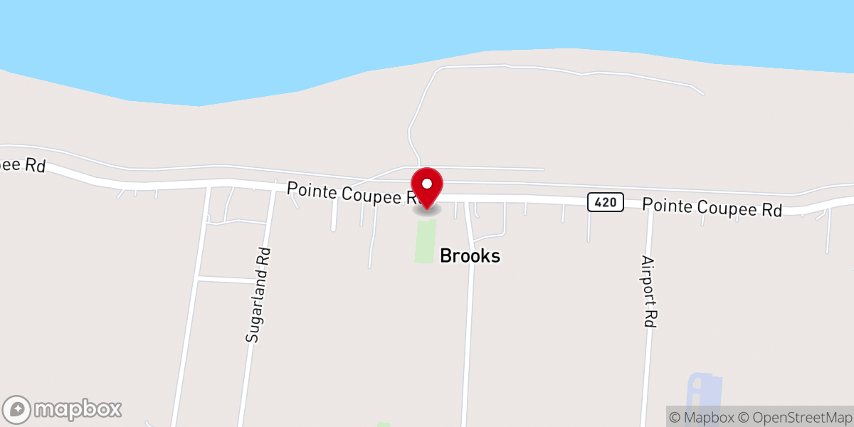 Map showing location of St Francis of Pointe Coupee