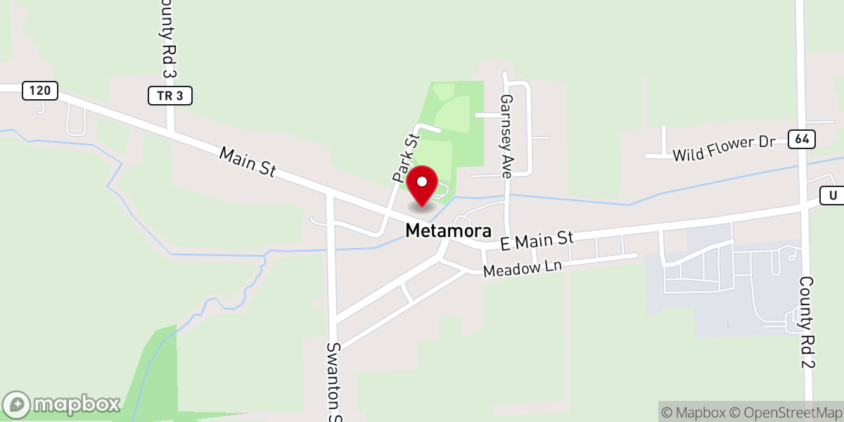 Map showing location of Faith Lutheran Church