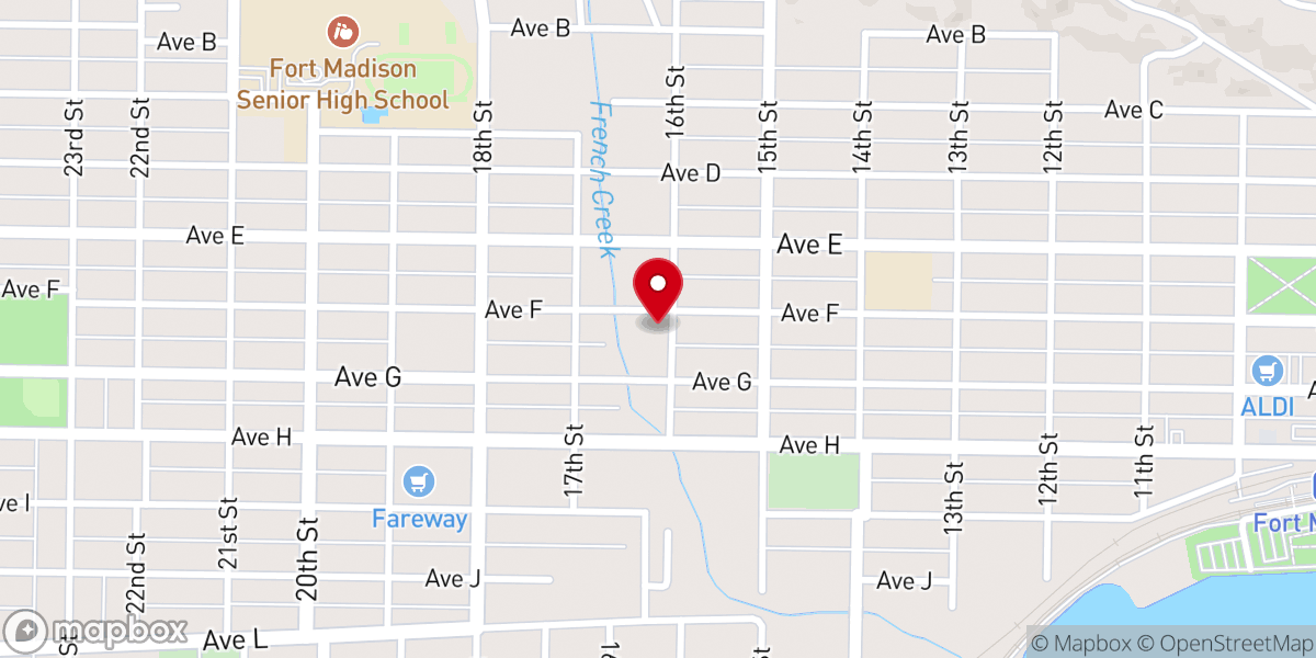 Map showing location of Harmony Bible Church