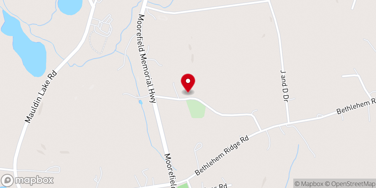 Map showing location of Bethel Community Church
